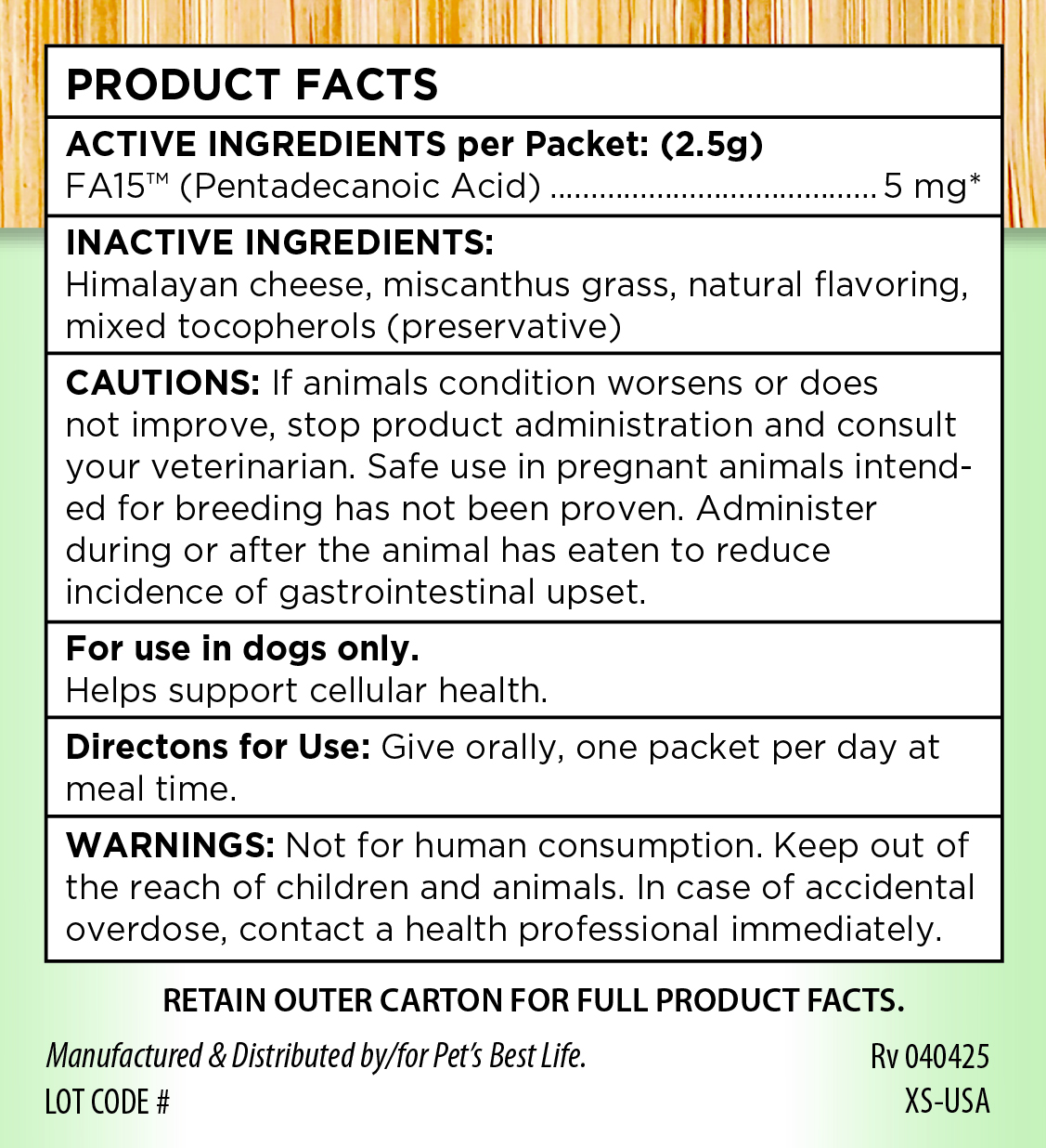 Proven for humans, perfected for dogs — Longevity15 infographic